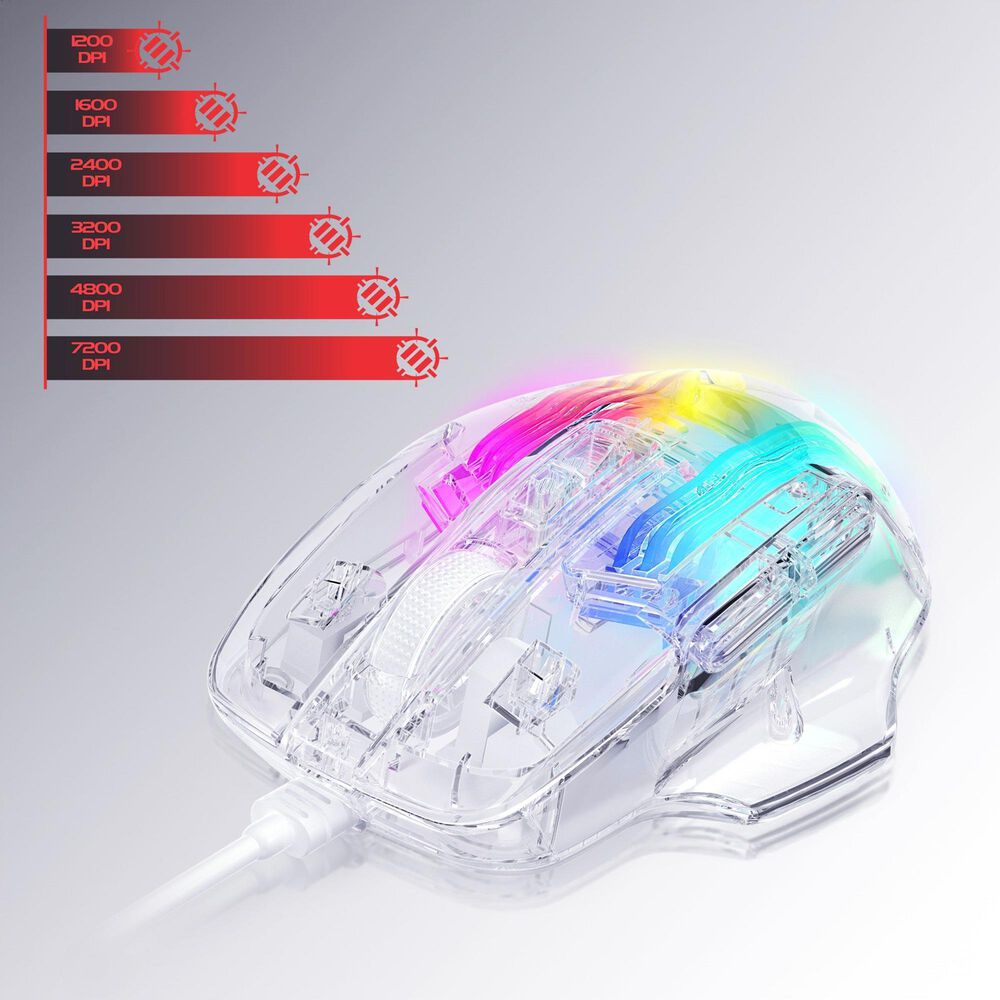 Enhance Theorem 3 Gaming Mouse in White, , large