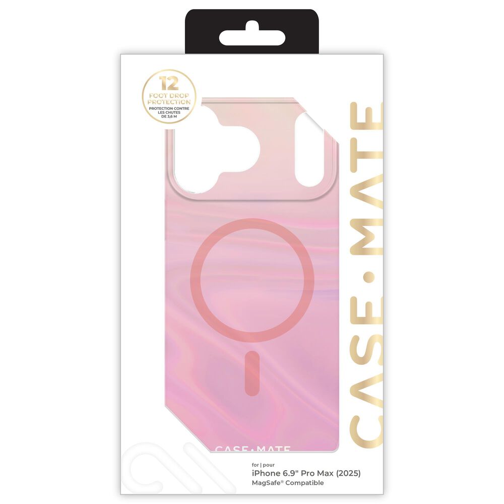 Case-Mate Peach Bubble MagSafe Case for iPhone 17 Pro Max in Peach Iridescent, , large