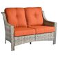 HOMLUX Outdoor Rattan Loveseat with Ergonomic in Orange, , large