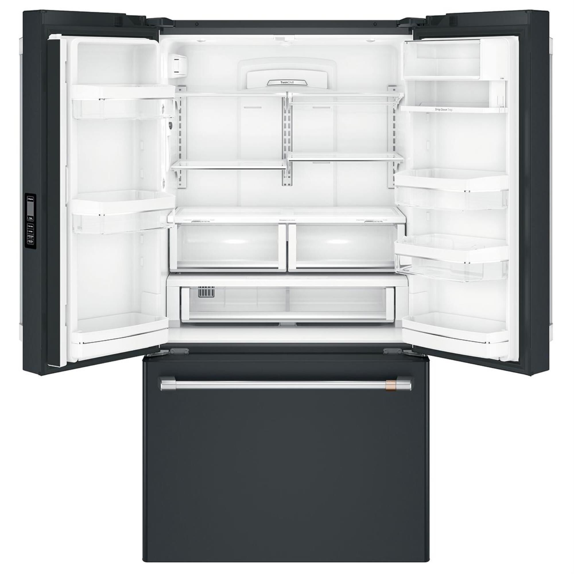 Cafe 23.1 Cu. Ft. French Door Refrigerator in Matte Black in