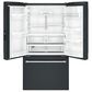 Cafe 23.1 Cu. Ft. French Door Refrigerator in Matte Black in Brushed Stainless, , large