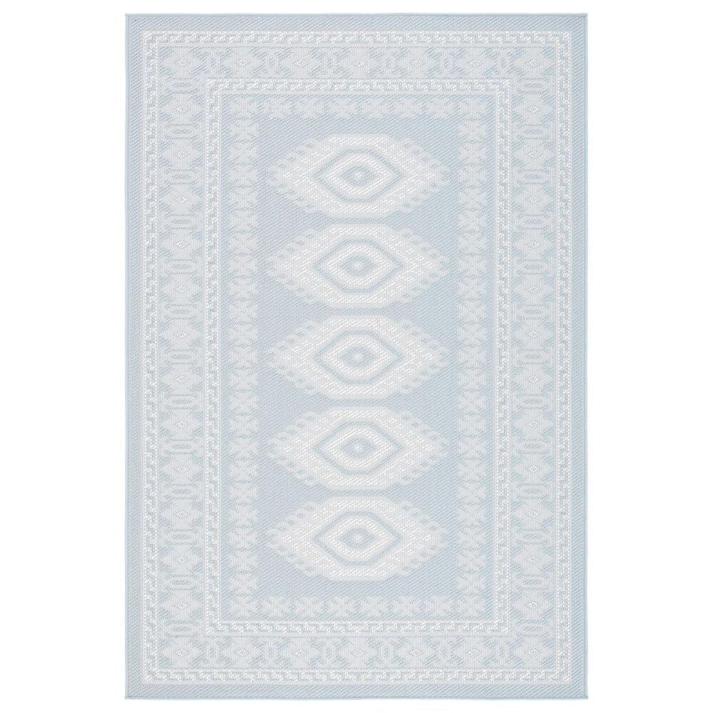 Safavieh Martha Stewart Cyprus 4"5" x 6"5" Aqua and Blue Ivory Area Rug, , large
