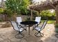 Global Note Collections Hillcrest 5-Piece Patio Dining Set in Boone Grey and Black , , large