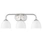 Golden Lighting Zoey 3-Light Bath Vanity in Pewter and White, , large
