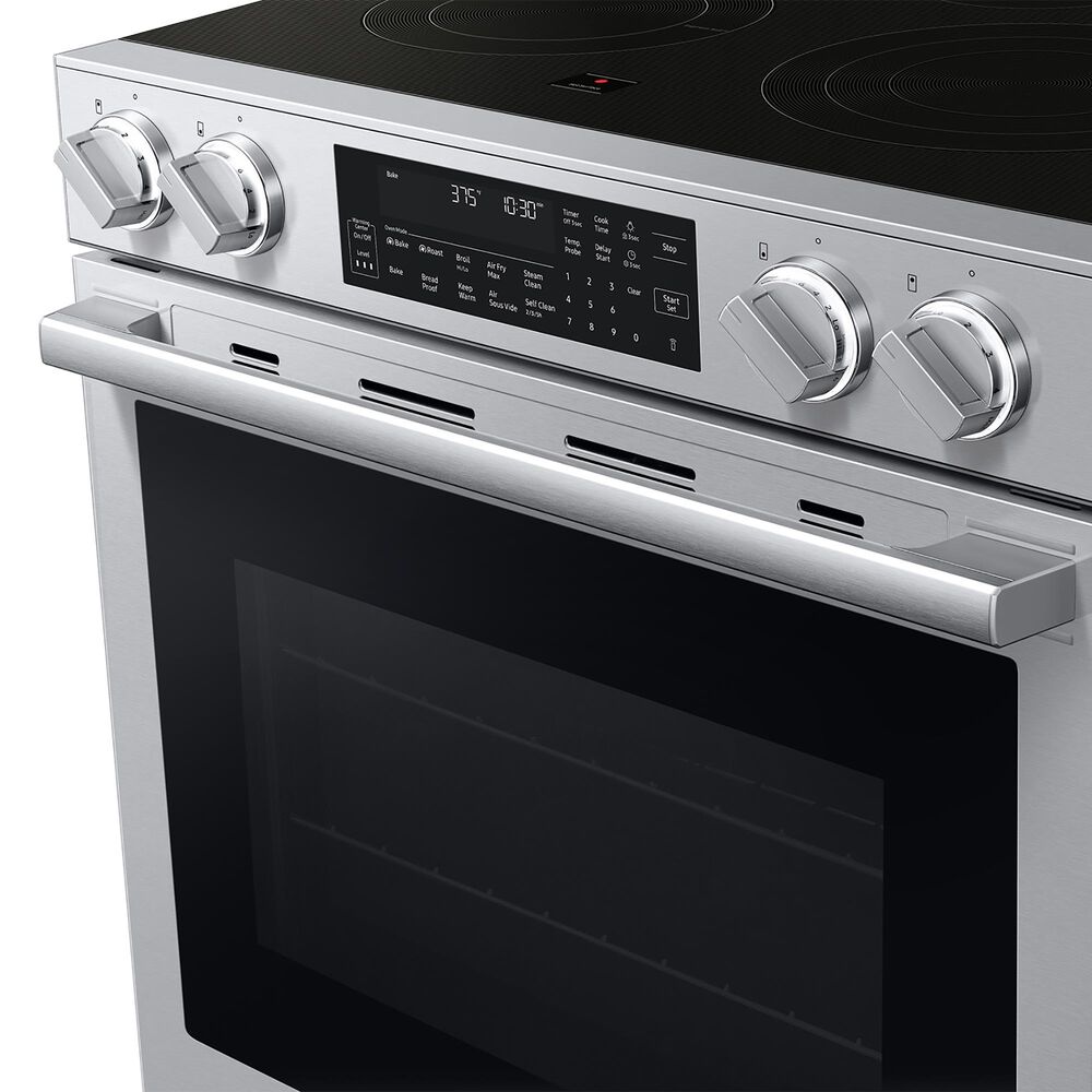 Samsung Bespoke 6.3 Cu. Ft. Smart Slide-In Electric Range with Illuminated Precision Knobs in Stainless Steel, , large