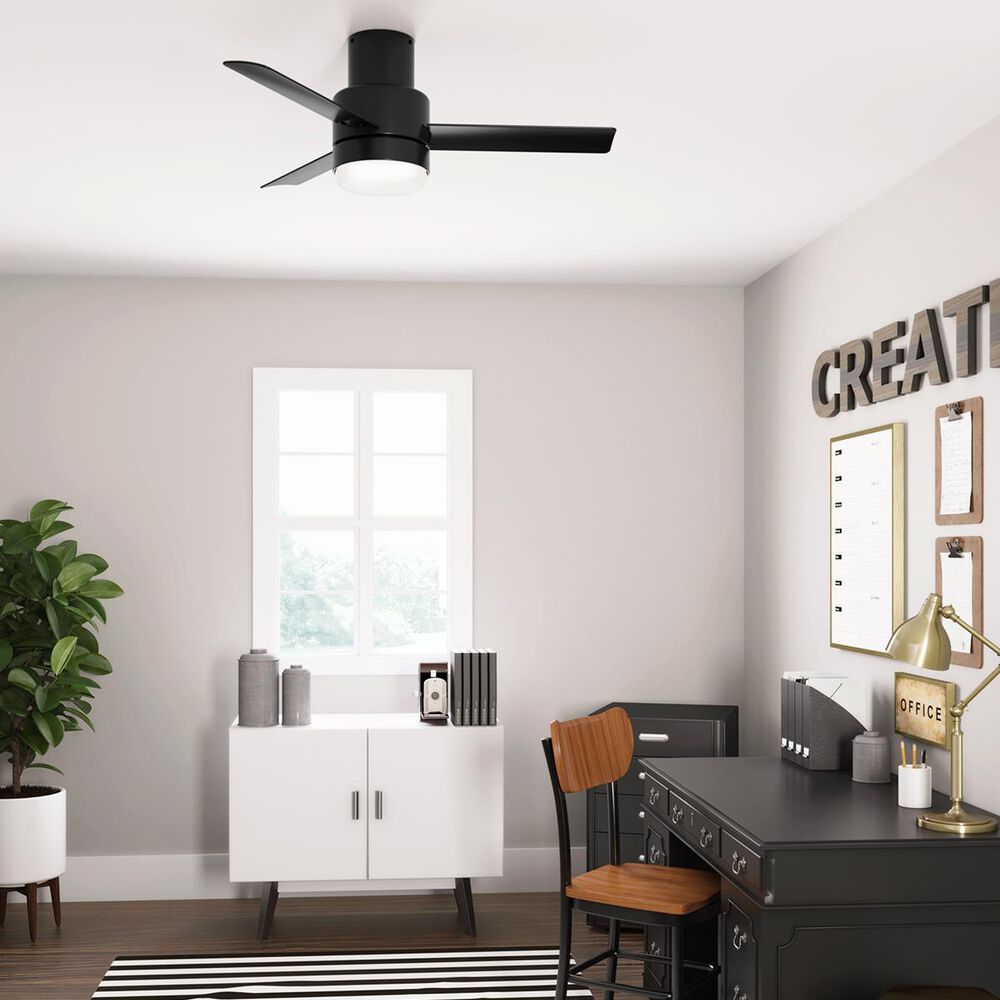 Hunter Gilmour 44&quot; Ceiling Fan in Matte Black, , large