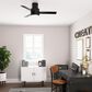 Hunter Gilmour 44" Ceiling Fan in Matte Black, , large