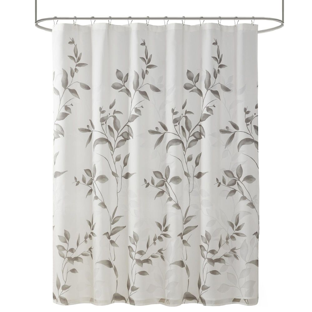 Hampton Park Cecily 72" Shower Curtain in Grey, , large