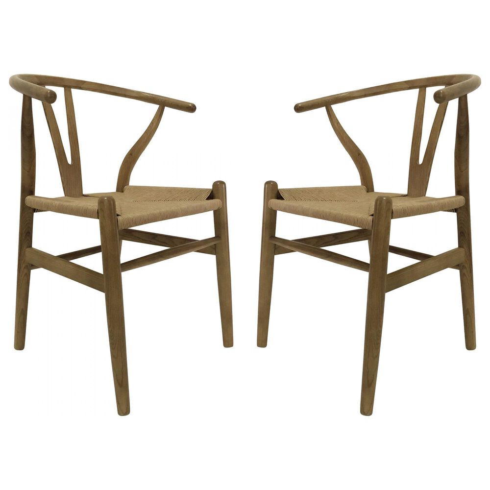 Moe"s Home Collection Ventana Dining Chair in Natural (Set of 2), , large