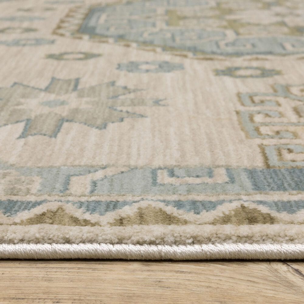 Oriental Weavers Maeve MAE03 Beige and Blue 5&#39;3&quot; x 7&#39;6&quot; Area Rug, , large