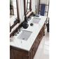 James Martin Vanities Brookfield 72" Double Bathroom Vanity in Warm Cherry with 3 cm Ethereal Noctis Quartz Top and Rectangle Sinks, , large