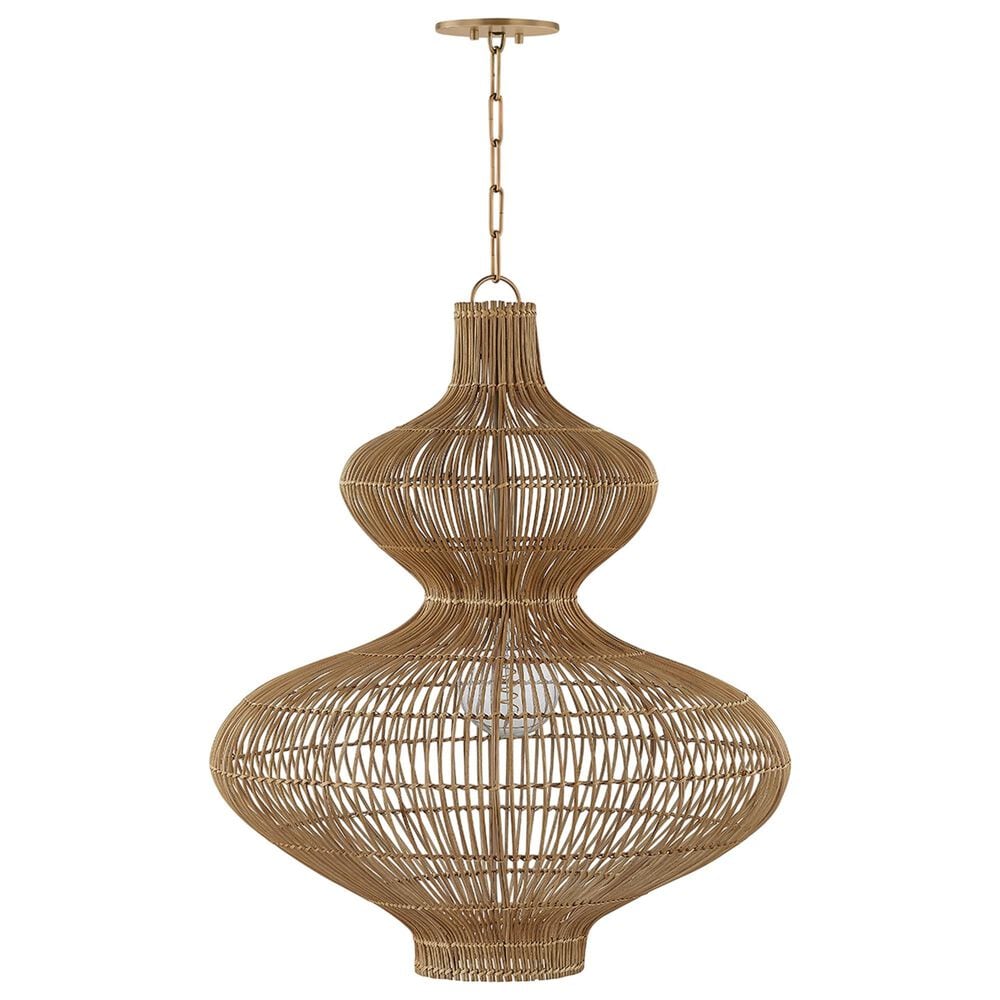 Troy Lighting Irvine 28" 1-Light Pendant in Patina Brass, , large