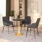 Leisuremod Bristol 27" Round Dining Table with MDF Top in Gold and Black - Table Only, , large