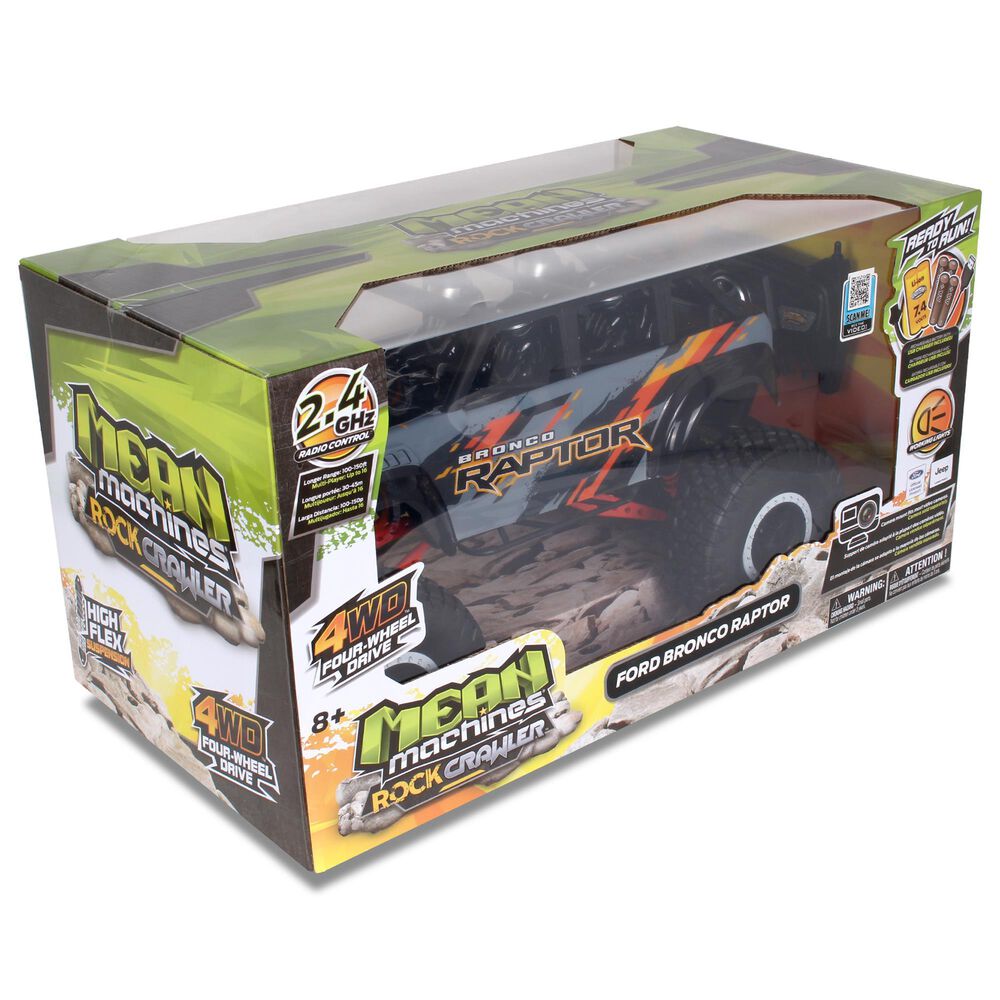 Mean Machines Ford Bronco Raptor - Radio Control Xtreme Rock Crawler Toy Vehicle, , large