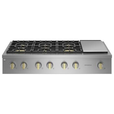 Monogram 48" Professional Gas Rangetop with 6 Burners and Griddle in Stainless Steel, , large