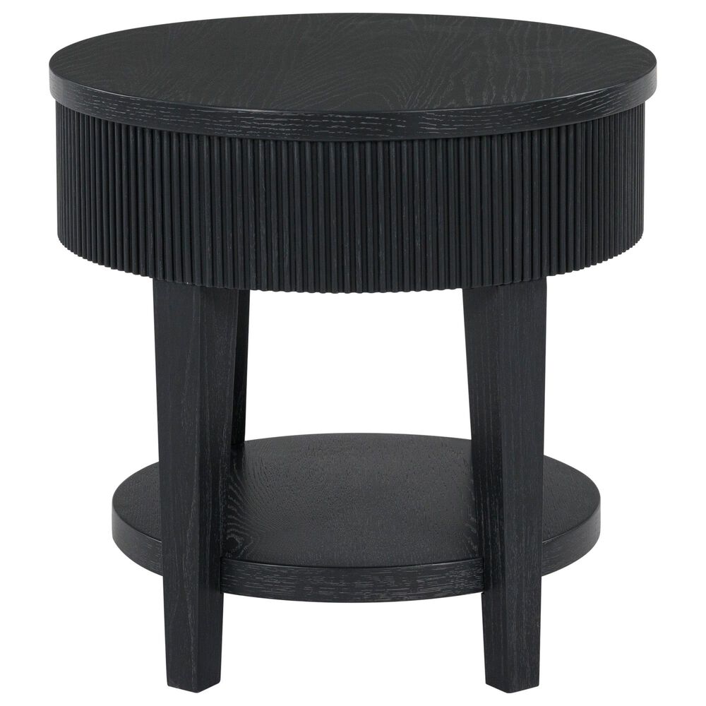 Ashley Marstream Round End Table in Dark Charcoal Black, , large
