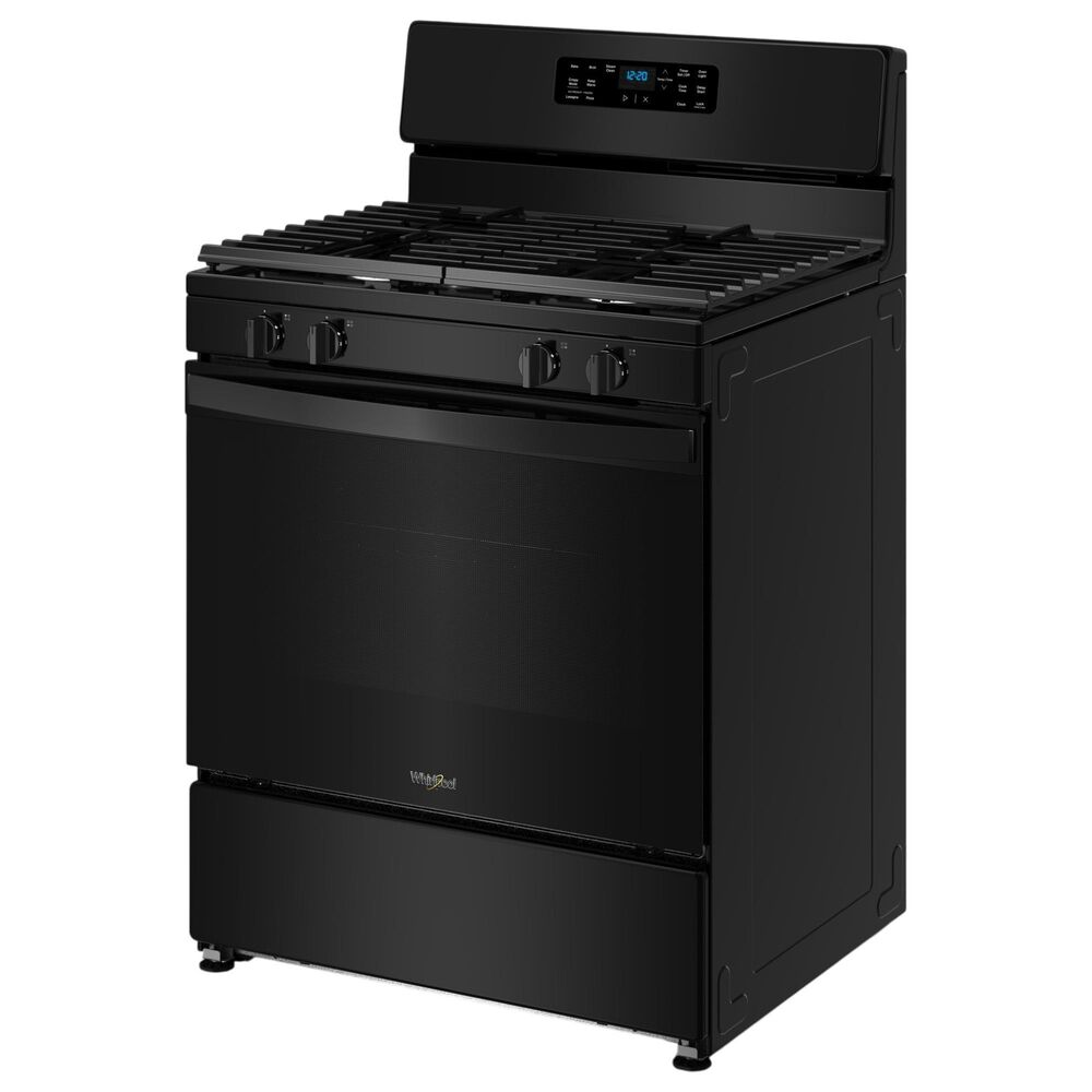 Whirlpool 5.1 Cu. Ft. Gas Range with Crispy Mode and Dishwasher Safe Grates in Black, , large