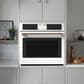Cafe 30"" Built-In Convection Single Wall Oven with Brushed Bronze Handle in Matte White, , large