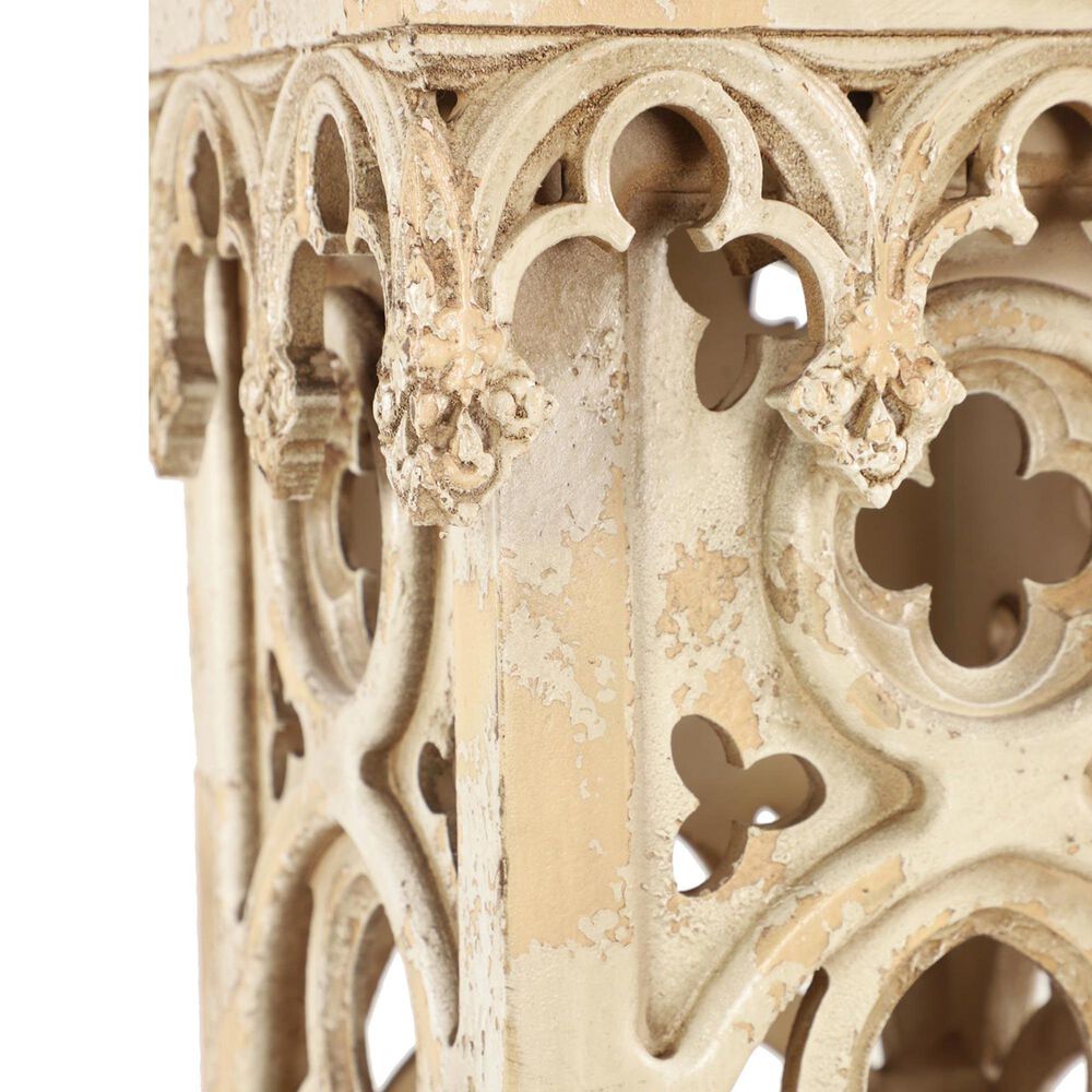 Maple and Jade 55&quot; Vintage Lantern in Distressed White, , large