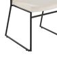 LumiSource Dutchess Side Chair with Cream Velvet Cushion in Black (Set of 2), , large