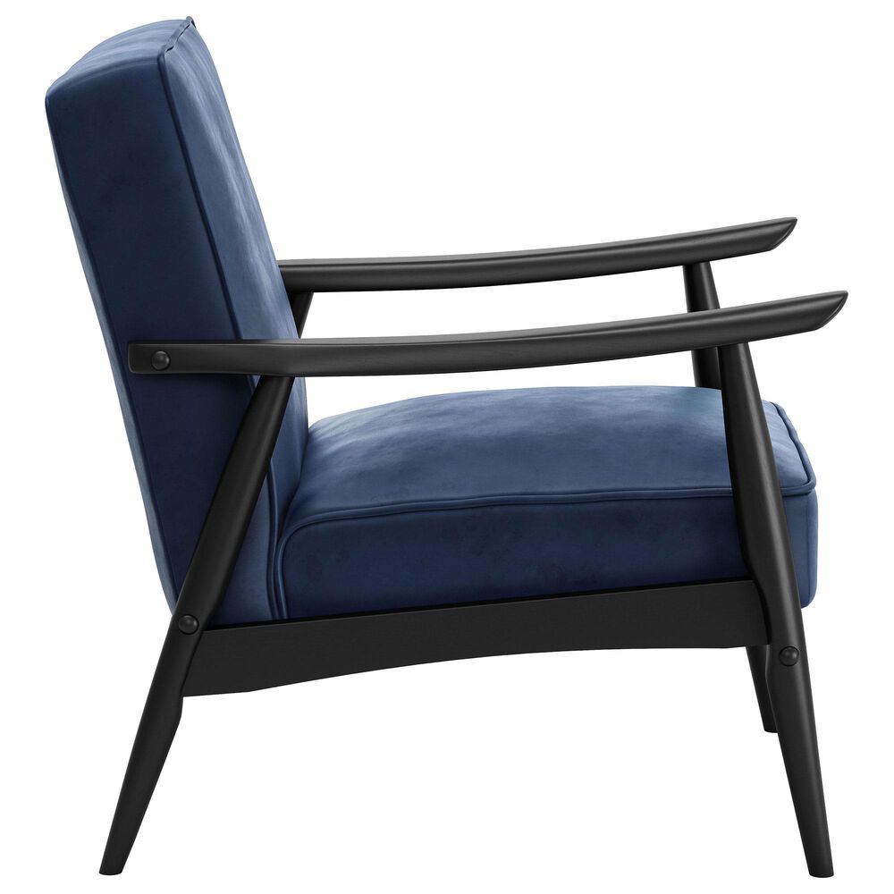 Zuo Modern Rocky Arm Chair in Blue and Black, , large