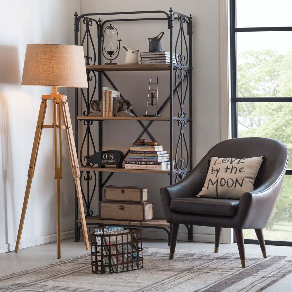 Creative Coop Mariner Floor Lamp in Brown, , large