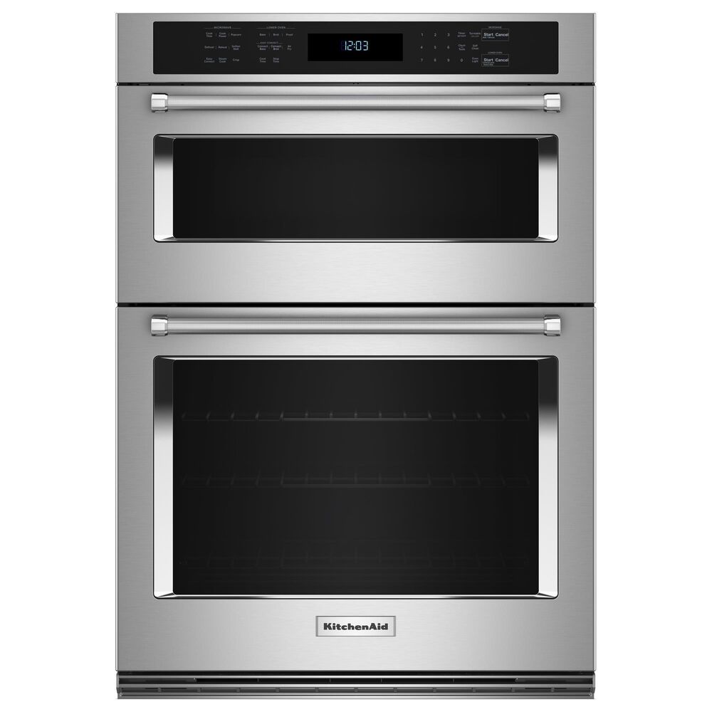 KitchenAid 30" Electric Microwave Wall Oven Combo with Convection in Stainless Steel, , large
