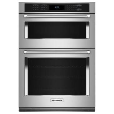 KitchenAid 30" Electric Microwave Wall Oven Combo with Convection in Stainless Steel, , large
