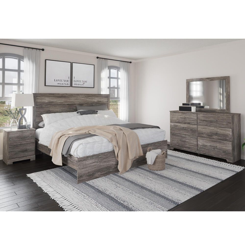 Ashley Ralinksi 4 Piece King Bedroom Set in Gray, , large