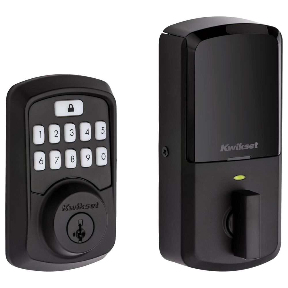 Kwikset Aura Bluetooth Enabled Smart Lock in Matte Black, , large