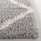 Safavieh Parma Shag PMA521G 8" x 10" Grey and Cream Area Rug, , large