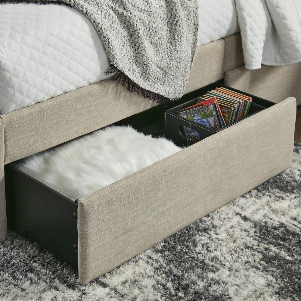 Signature Design by Ashley Gladdinson Full Upholstered Storage Bed in Gray, , large