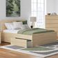 Ashley Onita Queen Panel Platform Bed with 1 Side Storage in Natural, , large