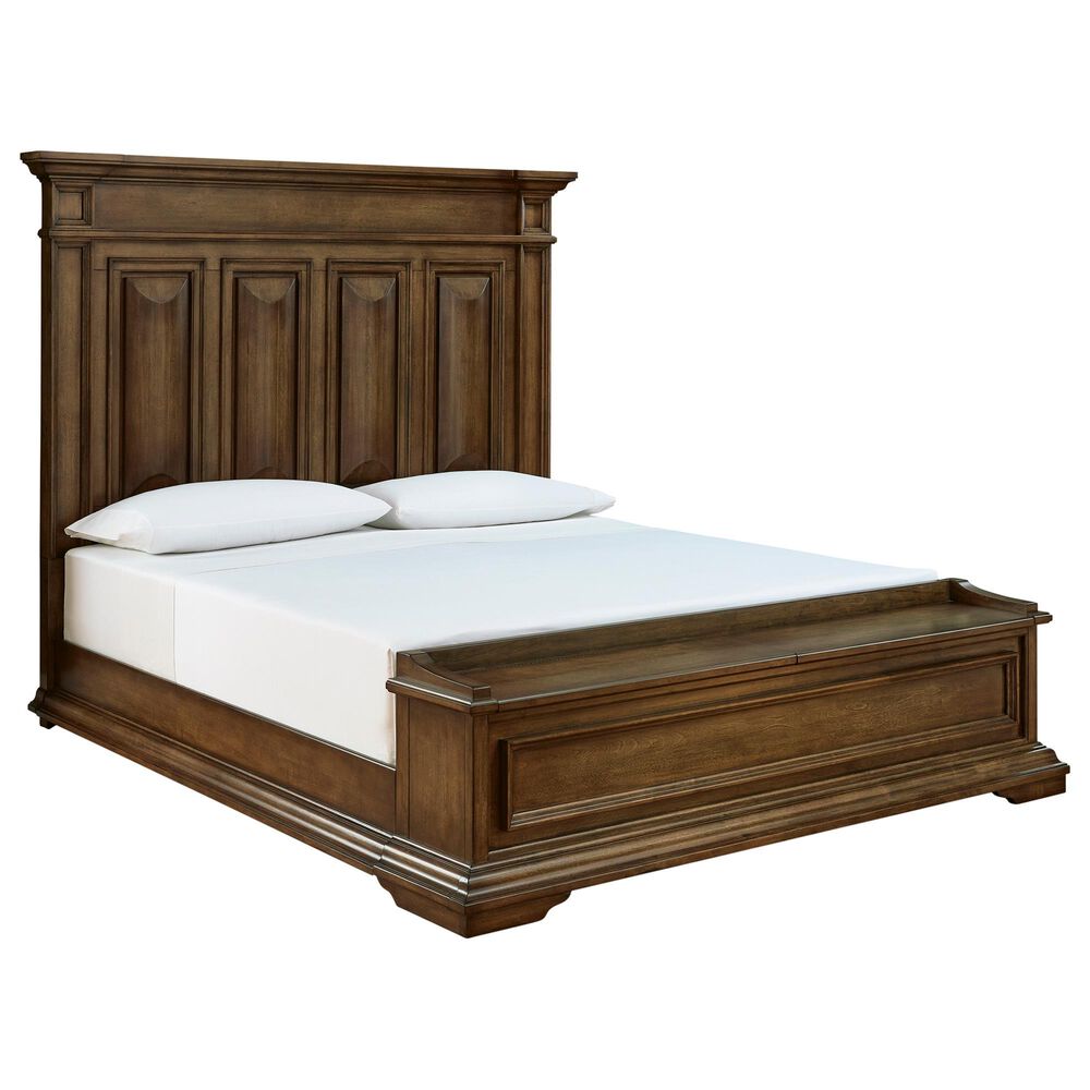 Millenium Frantanna 4 Piece Queen Panel Storage Bedroom Set in Brown, , large