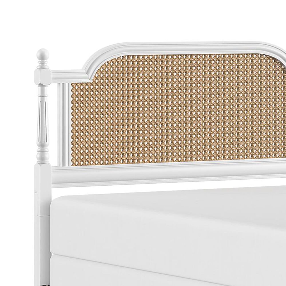 Richlands Furniture Melanie Queen Poster Panel Wood Headboard and Frame in White, , large