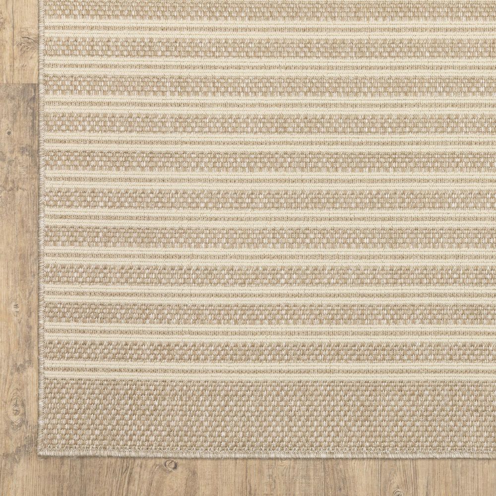 ROW by Oriental Weavers Zarina Striped Beige and Ivory 7'10" x 10' Indoor/Outdoor Area Rug, , large