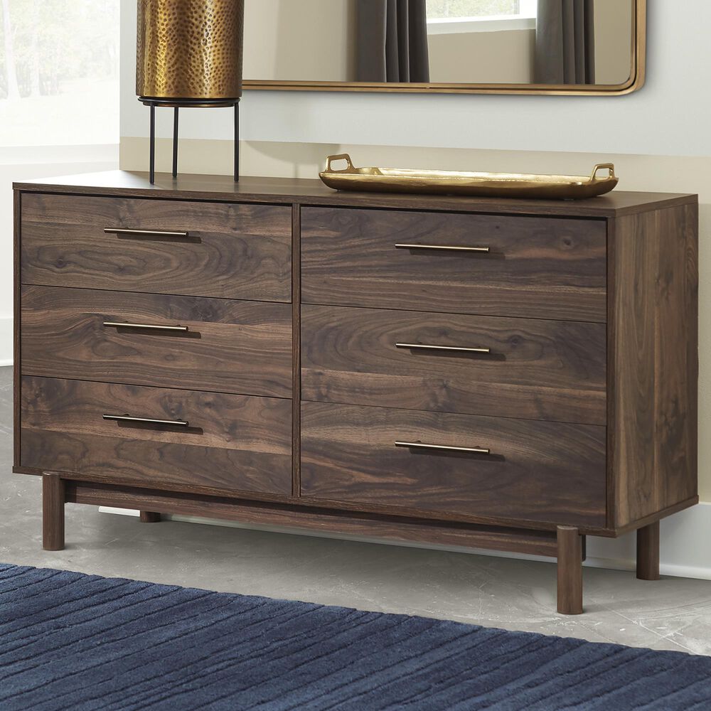 Ashley Calverson 6-Drawer Dresser in Mocha, , large