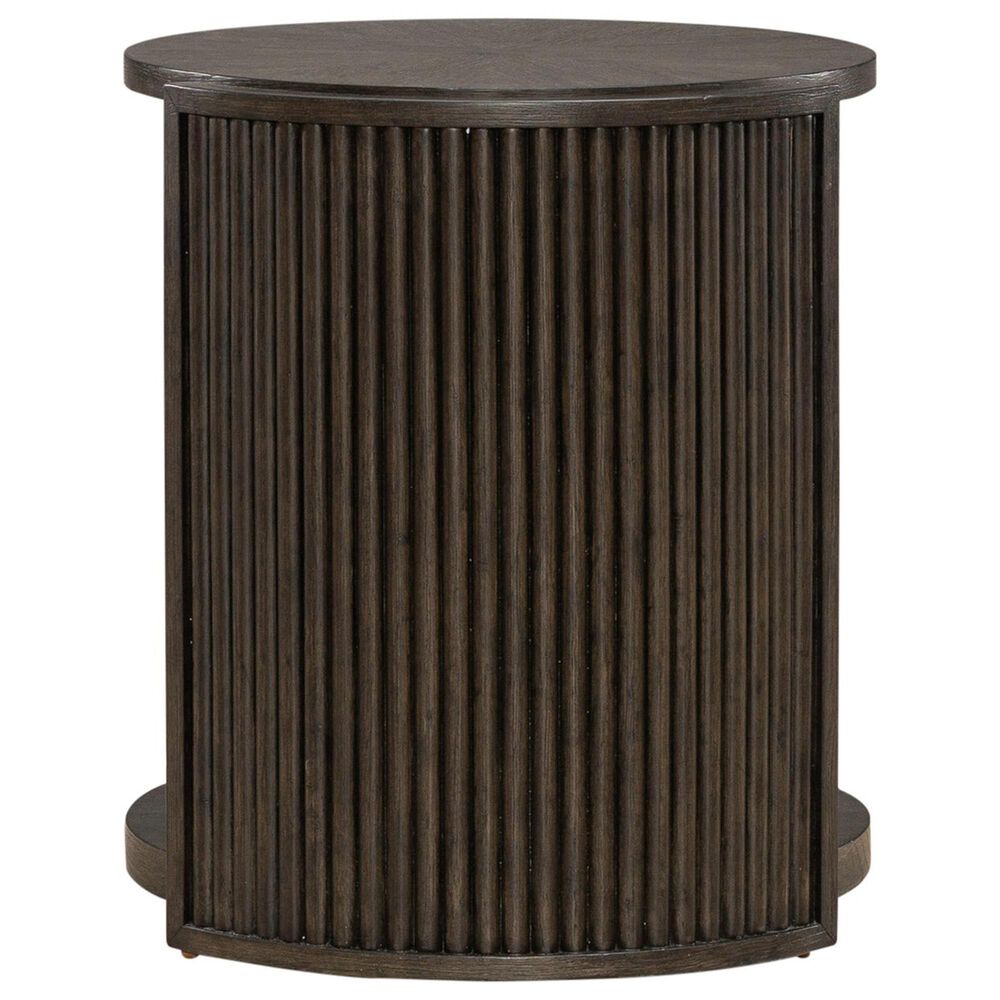 Belle Furnishings City View Round End Table in Coffee Bean, , large