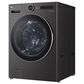 LG 5 Cu. Ft. Smart Front Load Washer with Pedestal in Black Steel, , large