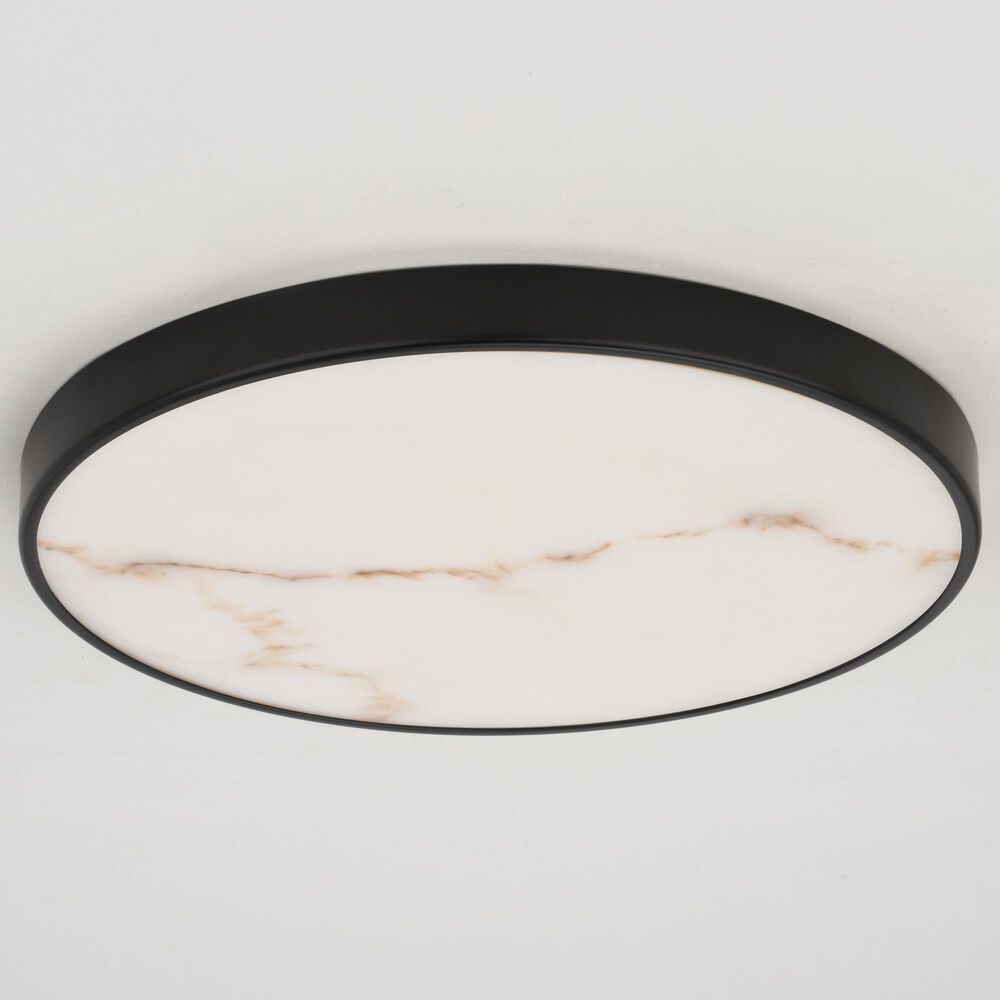 Vaxcel Aurelia 12" 1-Light Flush Mount in Matte Black, , large