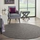 Nourison Positano 6" Round Charcoal Indoor/Outdoor Area Rug, , large