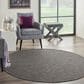 Nourison Positano 6" Round Charcoal Indoor/Outdoor Area Rug, , large