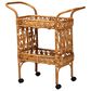 Baxton Studio Diwata 2-Tier Rattan Kitchen Cart in Natural Brown, , large