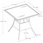 CorLiving Parksville Patio Square Dining Table in Black, , large