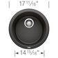 Blanco Rondo 18" Dual Mount Bar Sink in Coal Black, , large