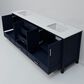 Lexora Home Jacques 80" Double Bathroom Vanity in Navy Blue with 2 cm White Quartz Top and Rectangular Sinks, , large