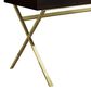 Monarch Specialties 48" Computer Desk in Gold and Espresso, , large