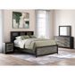 Ashley Broachmyn 4 Piece Queen LED Bookcase Bed Set in Black and Gray, , large