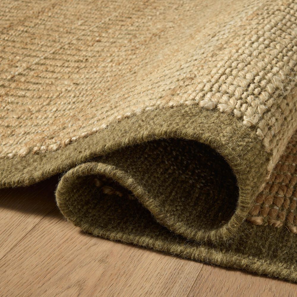 Amber Lewis x Loloi Lilah Natural and Olive 5' x 7'6" Area Rug, , large