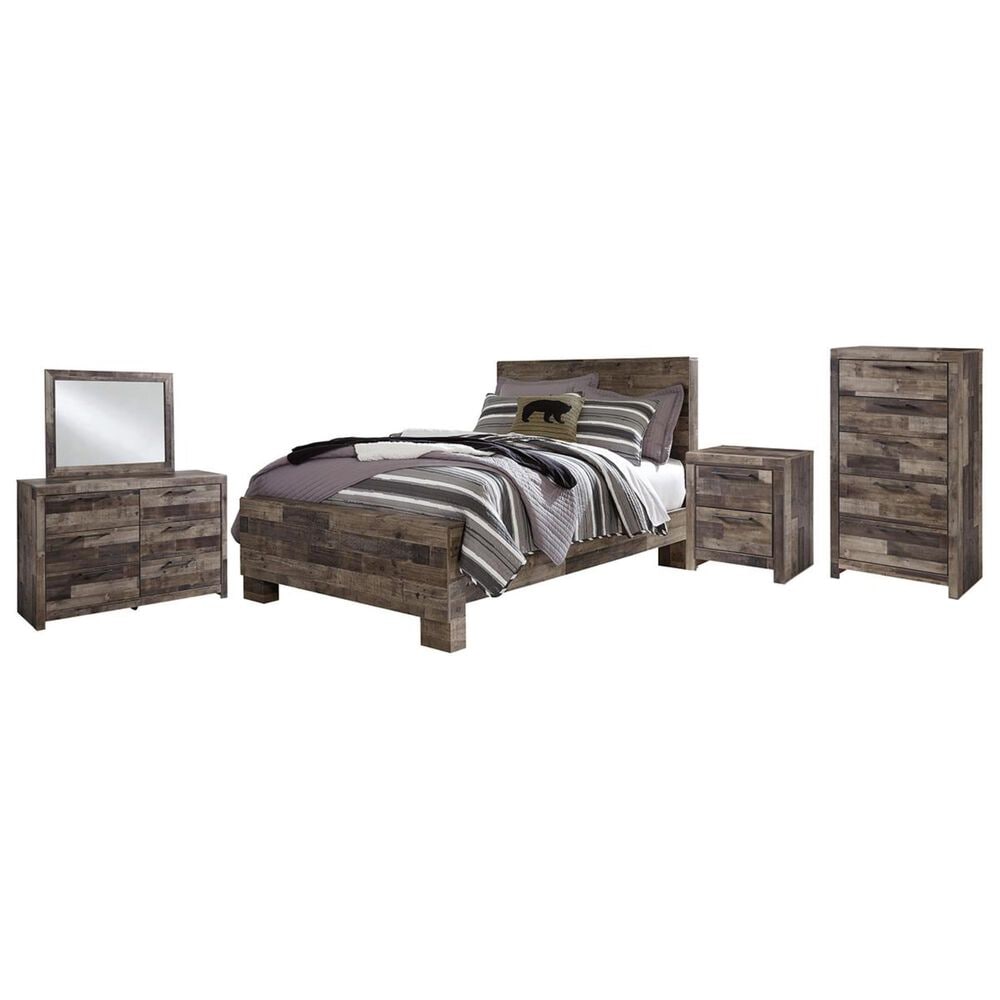 Ashley Derekson 5 Piece Full Panel Bedroom Set in Gray, , large
